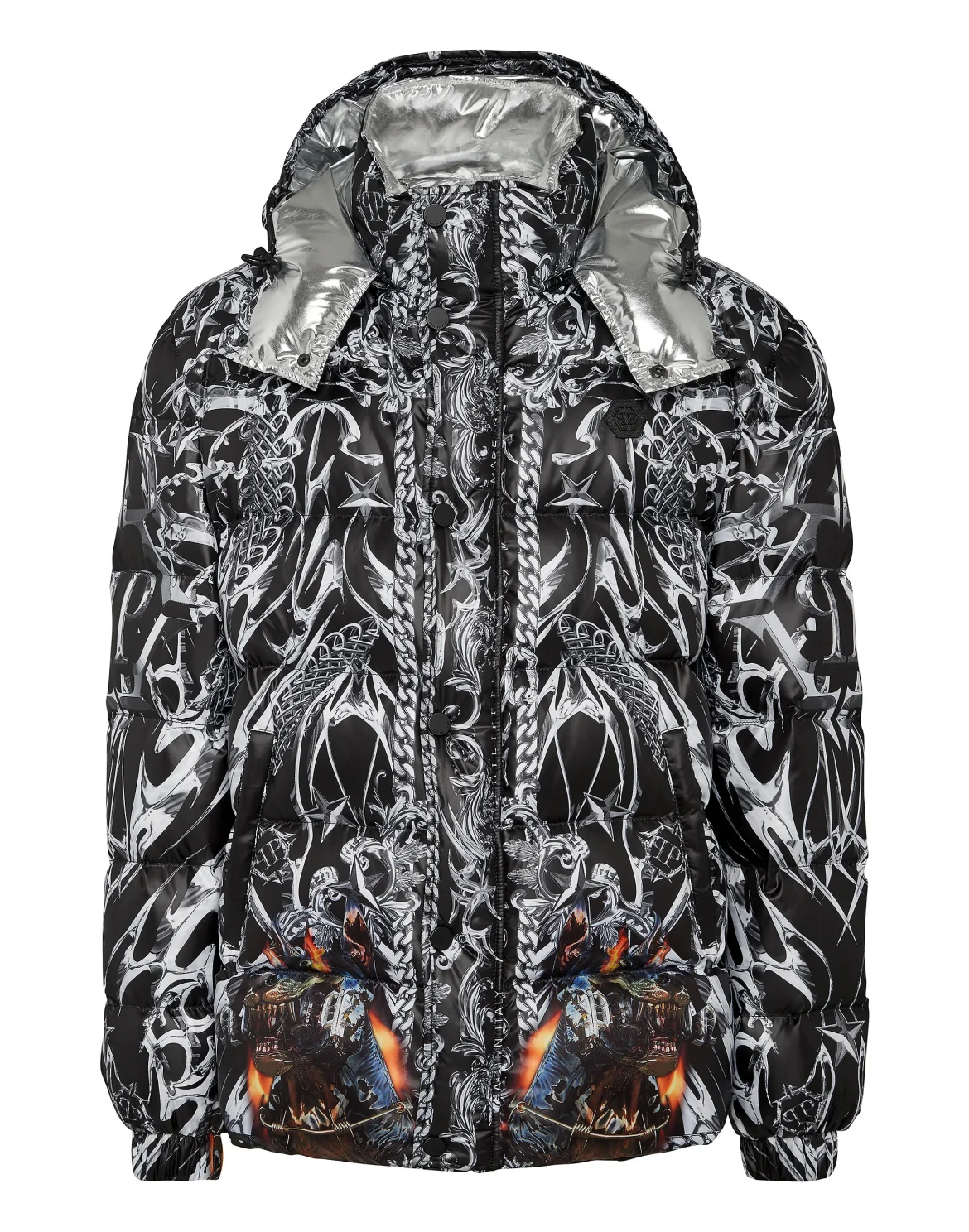 Nylon Puffer Jacket Chrome, цвет: Черный