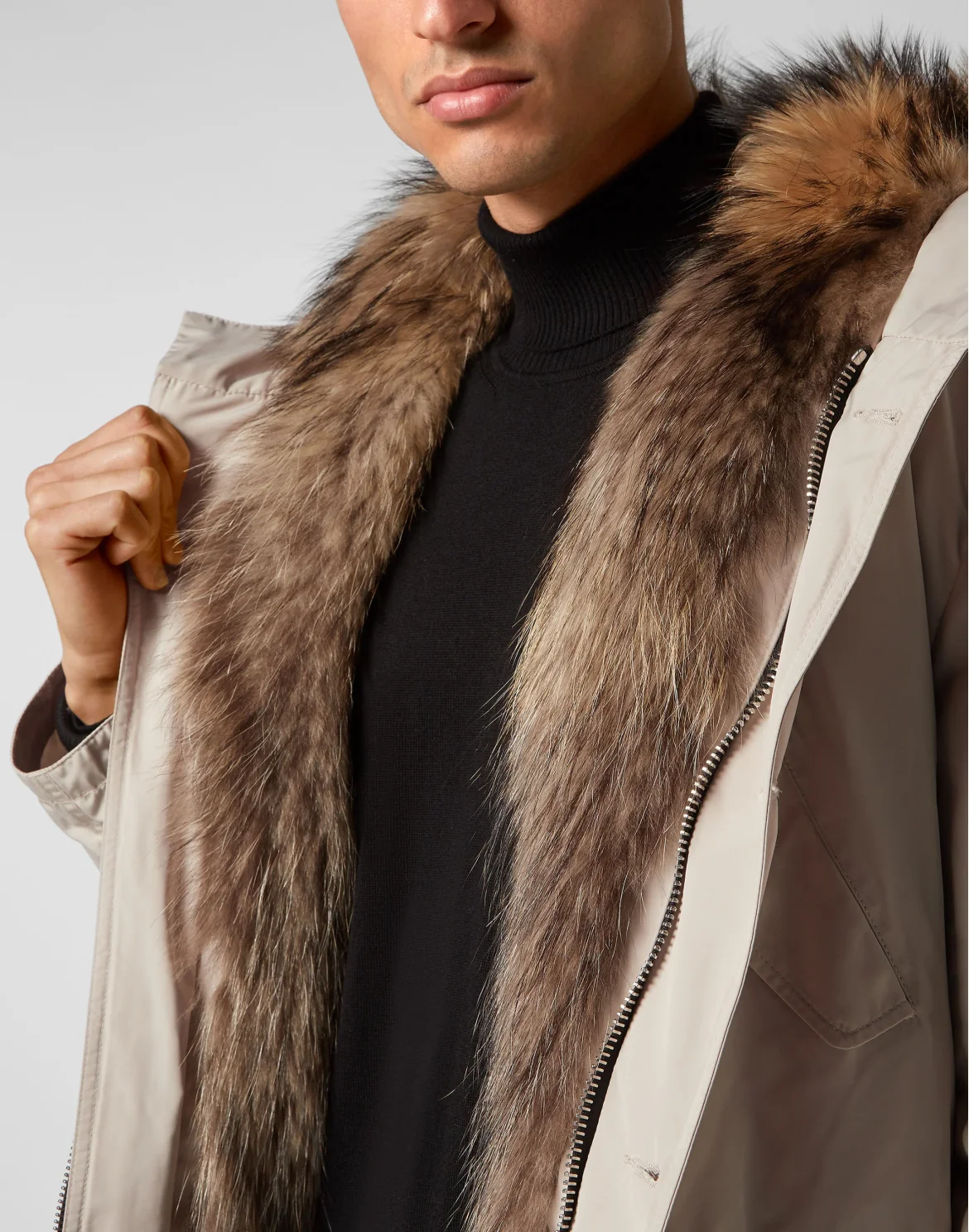 Classic Parka with Fur, цвет: Бежевый