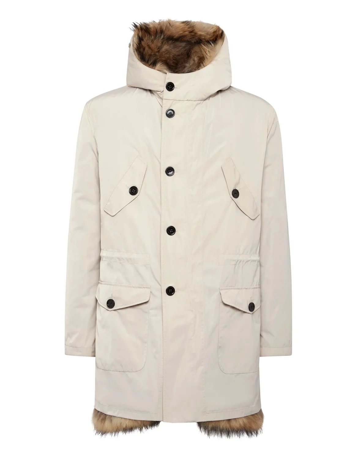 Classic Parka with Fur, цвет: Бежевый
