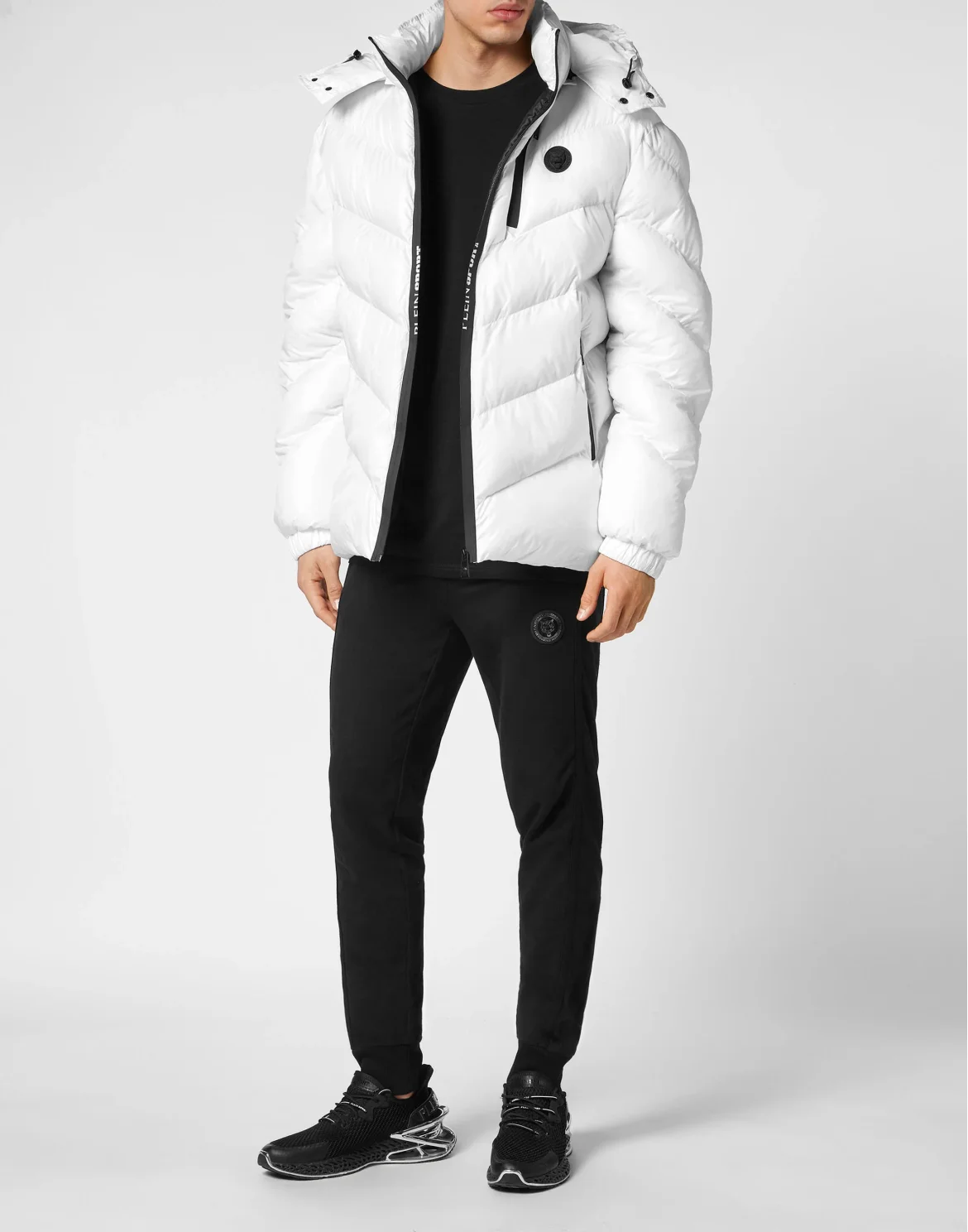 Nylon Puffer Jacket Tiger, цвет: Белый