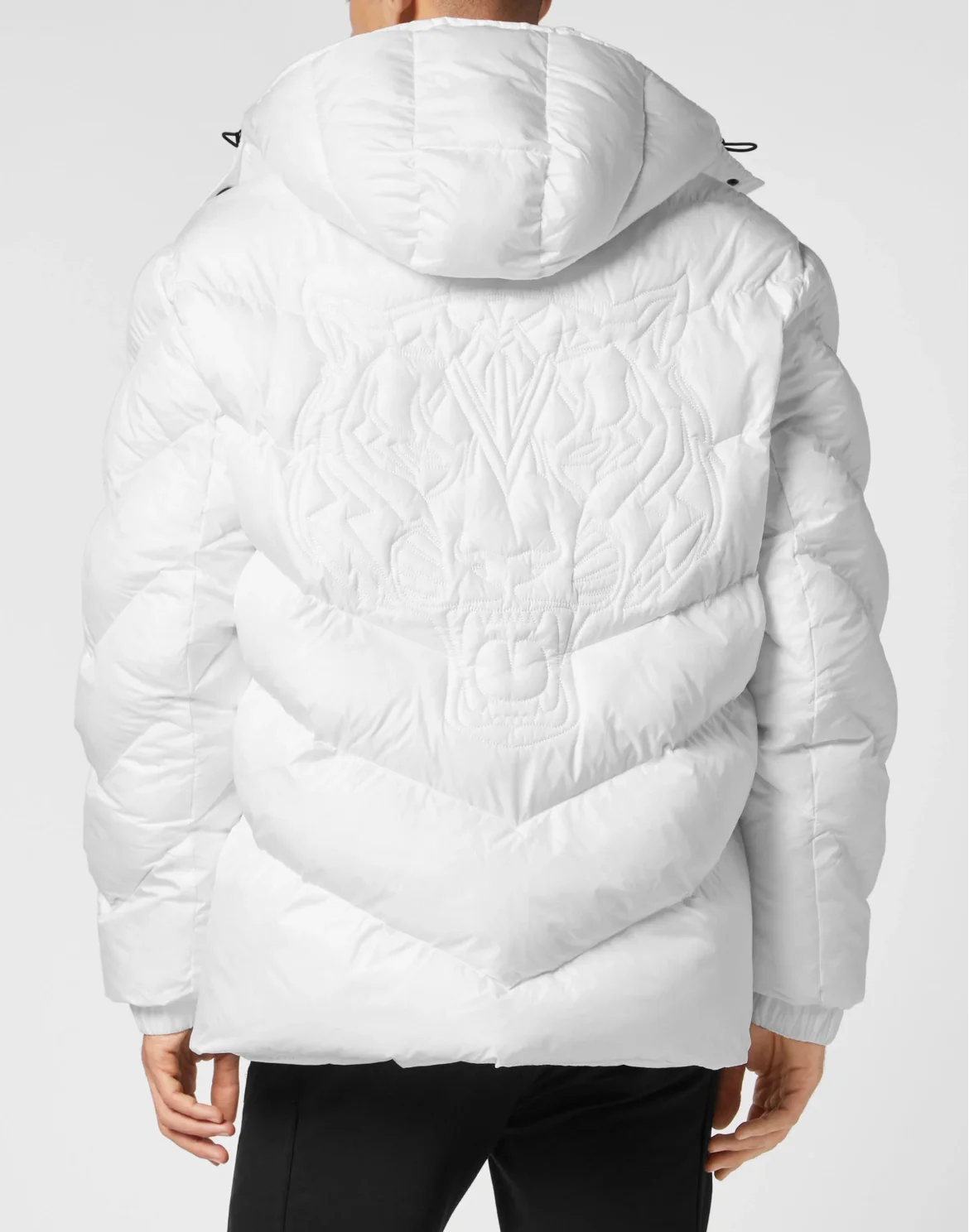 Nylon Puffer Jacket Tiger, цвет: Белый