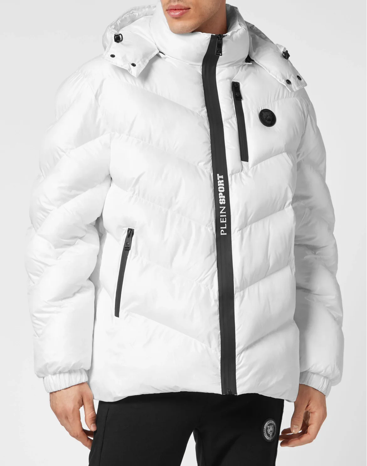 Nylon Puffer Jacket Tiger, цвет: Белый