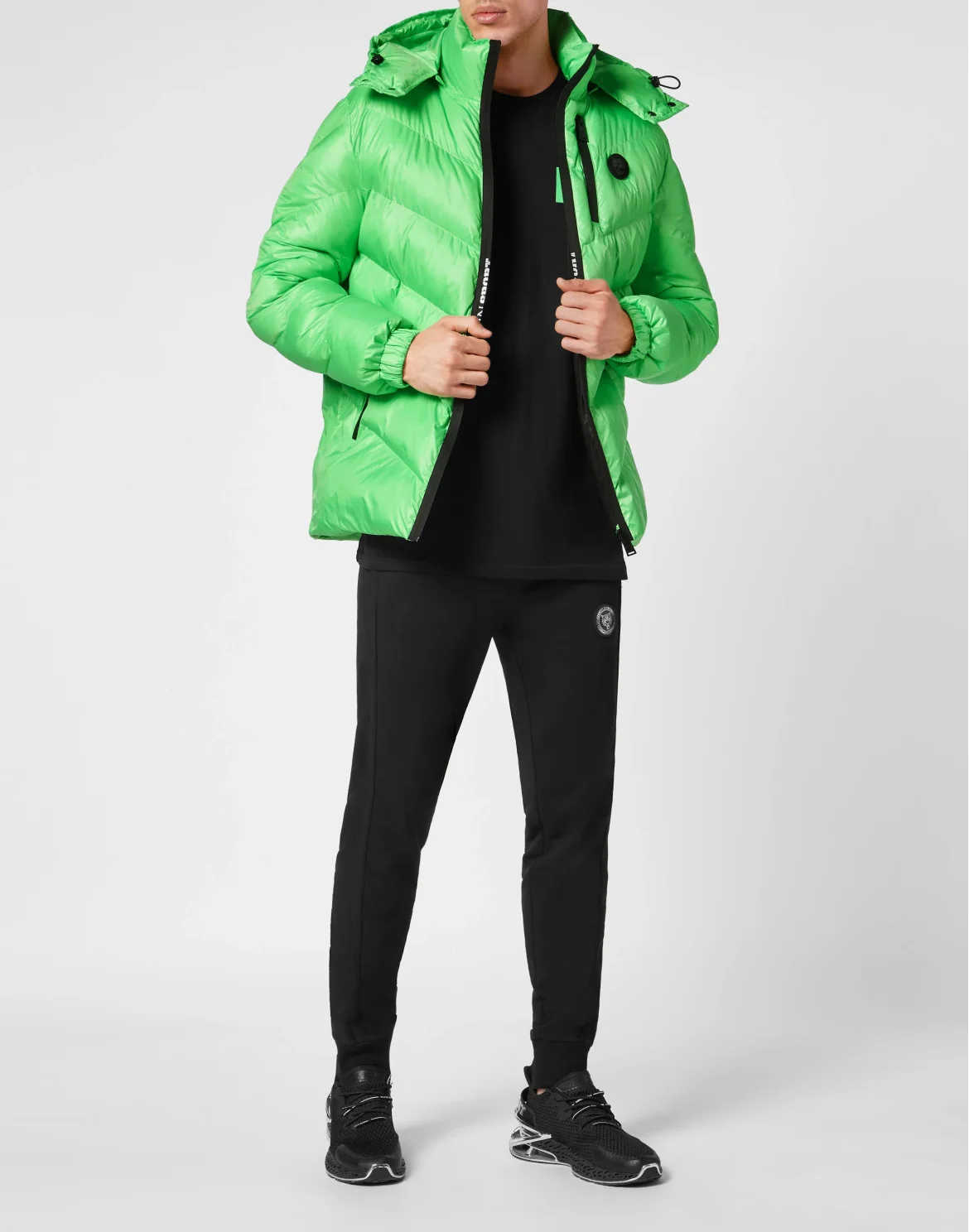 Nylon Puffer Jacket Tiger, цвет: Зеленый