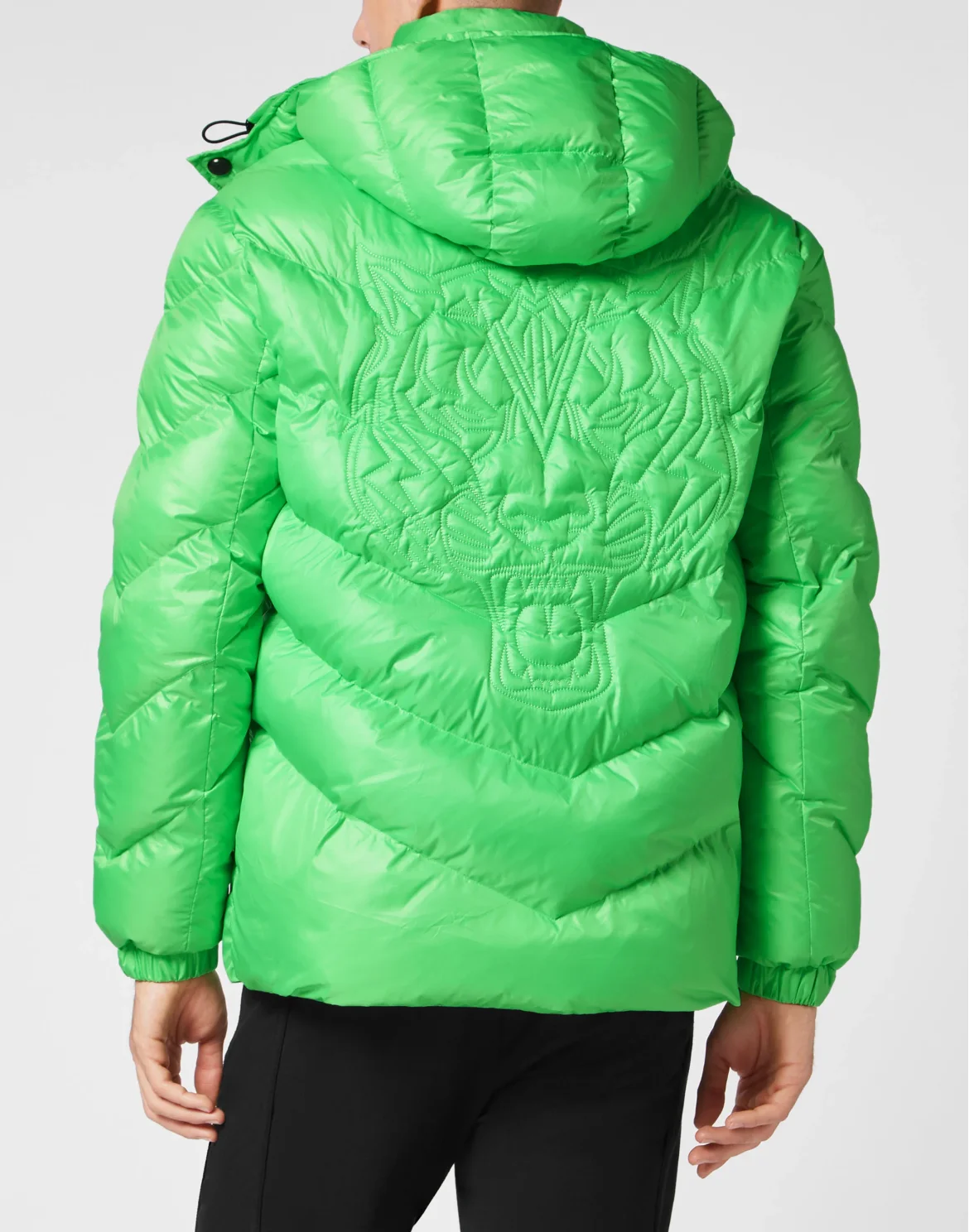 Nylon Puffer Jacket Tiger, цвет: Зеленый