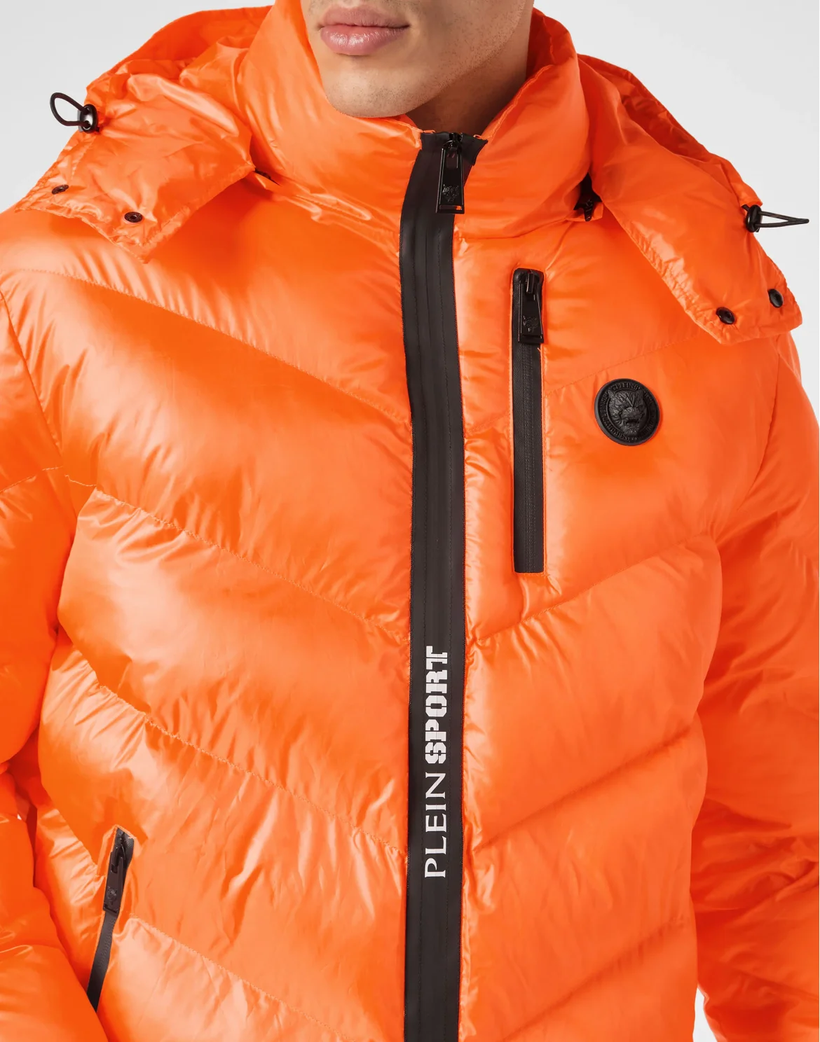 Nylon Puffer Jacket Tiger, цвет: Оранжевый