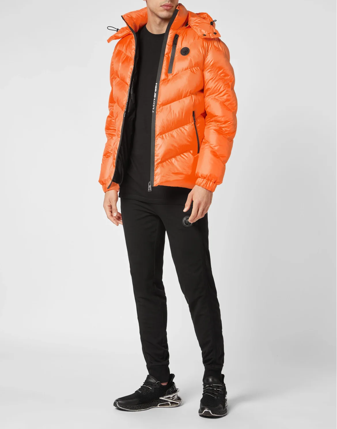 Nylon Puffer Jacket Tiger, цвет: Оранжевый