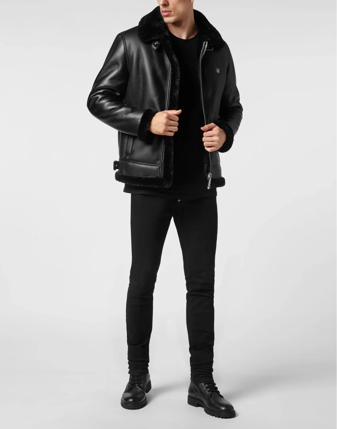 Eco Shearling Jacket, цвет: Черный
