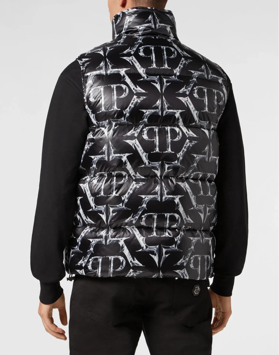 Nylon Puffer Vest Chrome, цвет: Черный