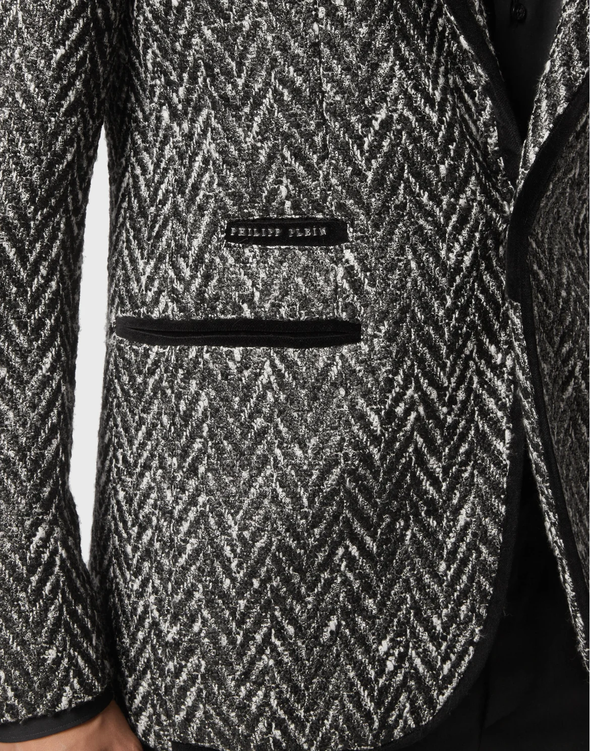 Foil Chevron Blazer Lord fit Sartorial, цвет: Серый