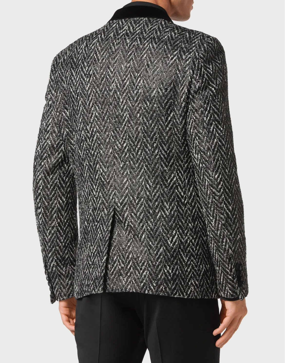 Foil Chevron Blazer Lord fit Sartorial, цвет: Серый