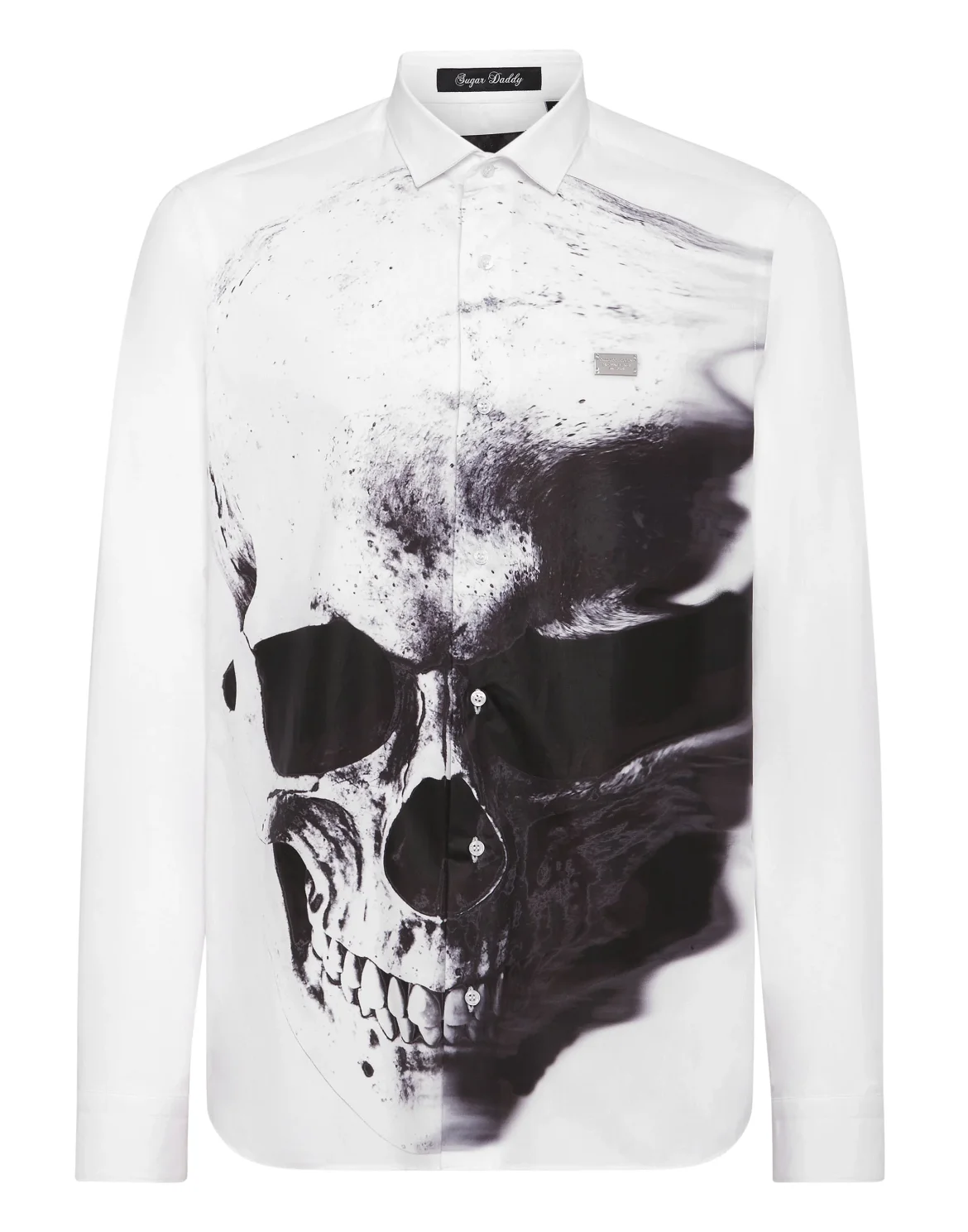Shirt Sugar Daddy Cut LS Skull, цвет: Белый