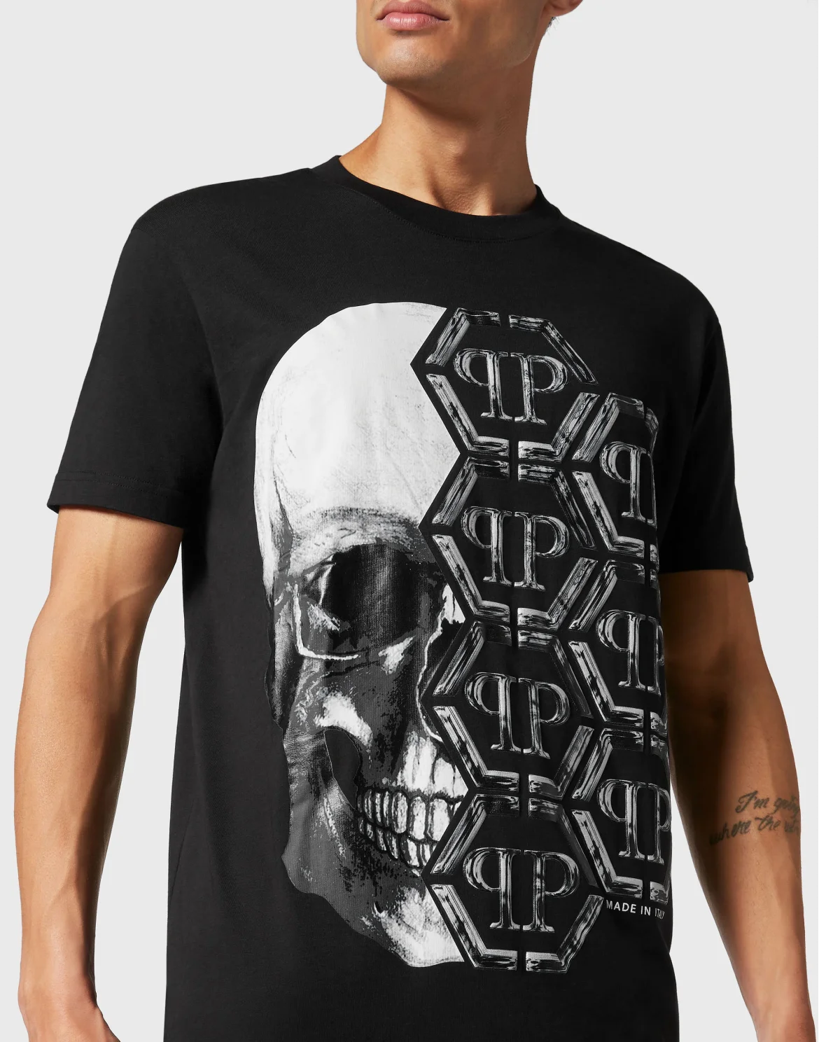 T-shirt Round Neck SS Skull and Plein, цвет: Черный