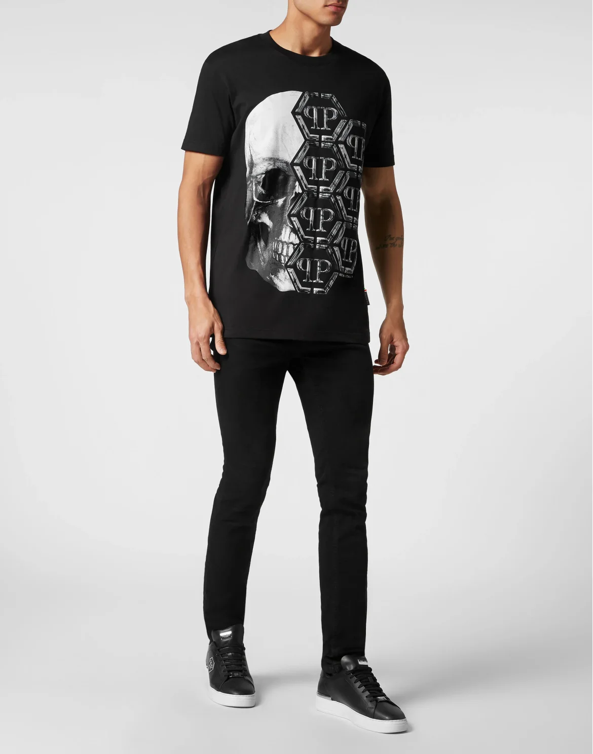 T-shirt Round Neck SS Skull and Plein, цвет: Черный