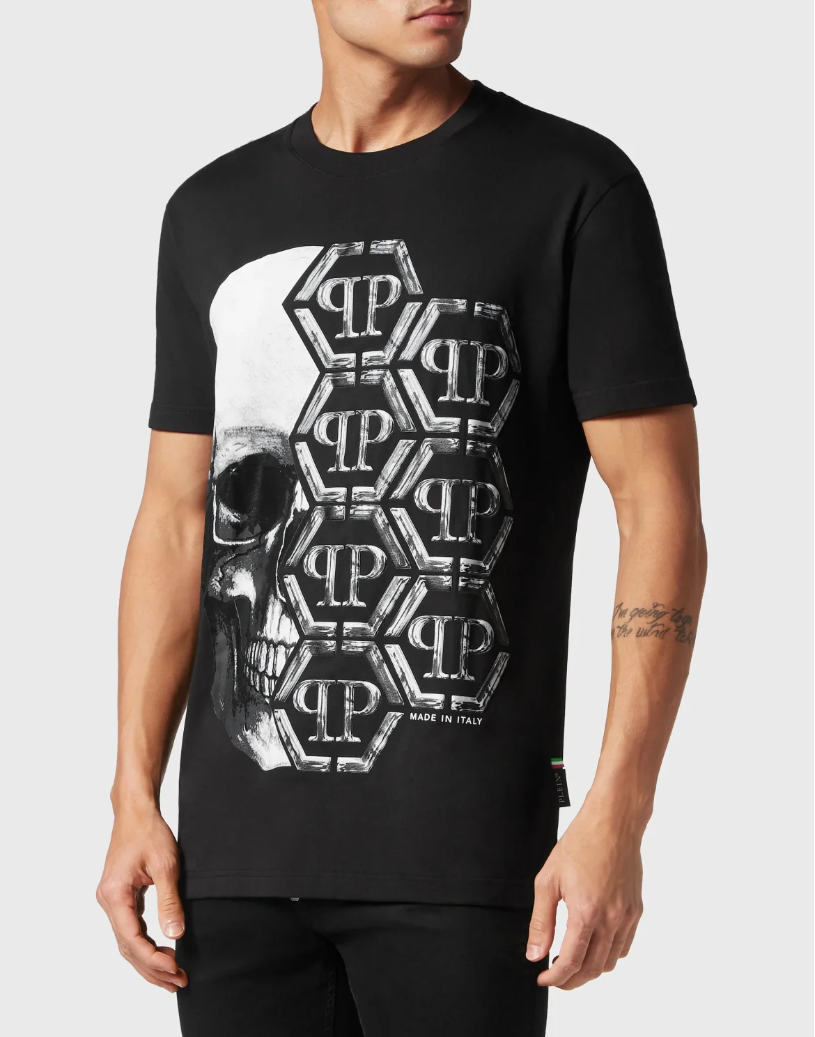 T-shirt Round Neck SS Skull and Plein, цвет: Черный