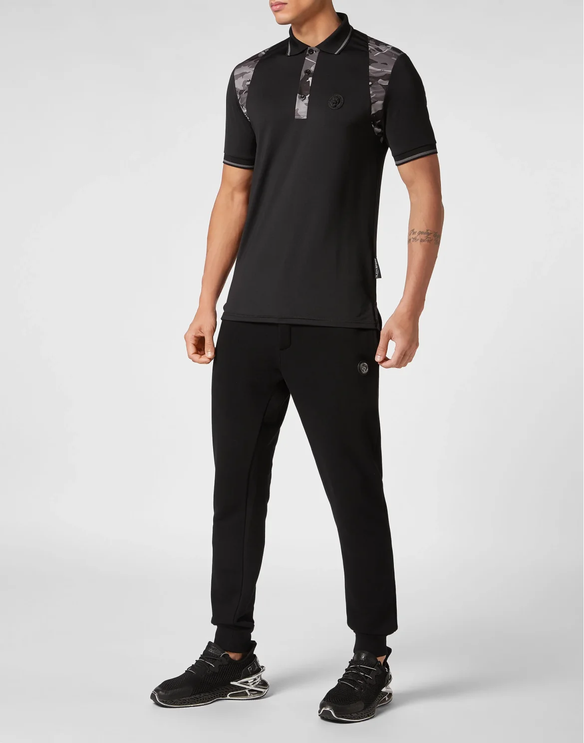 Polo shirt SS Camouflage, цвет: Черный