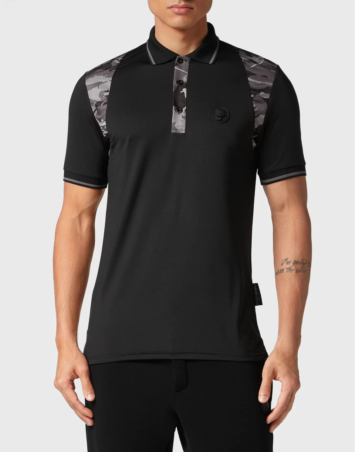 Polo shirt SS Camouflage, цвет: Черный