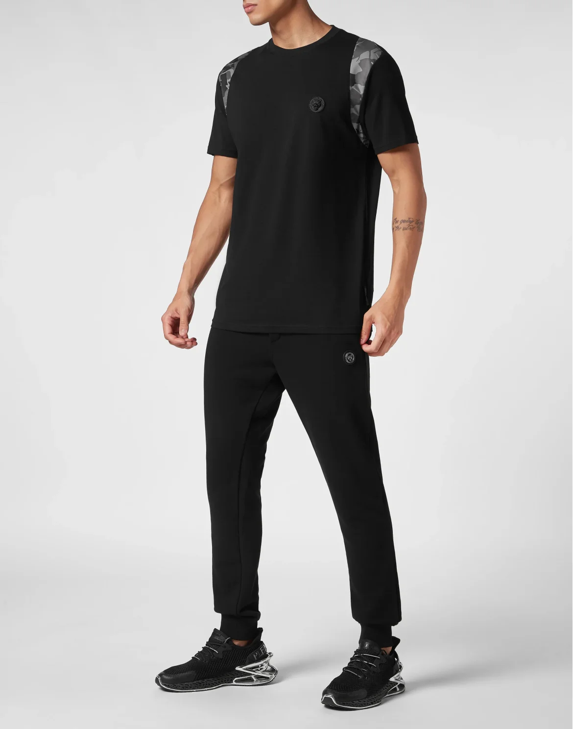 T-shirt Round Neck SS Camouflage, цвет: Черный