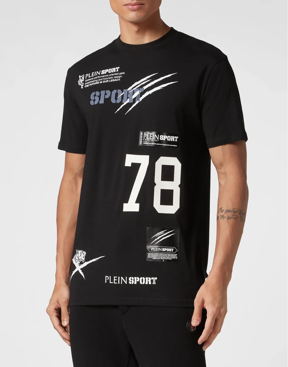 T-shirt Round Neck SS Multilogo, цвет: Черный