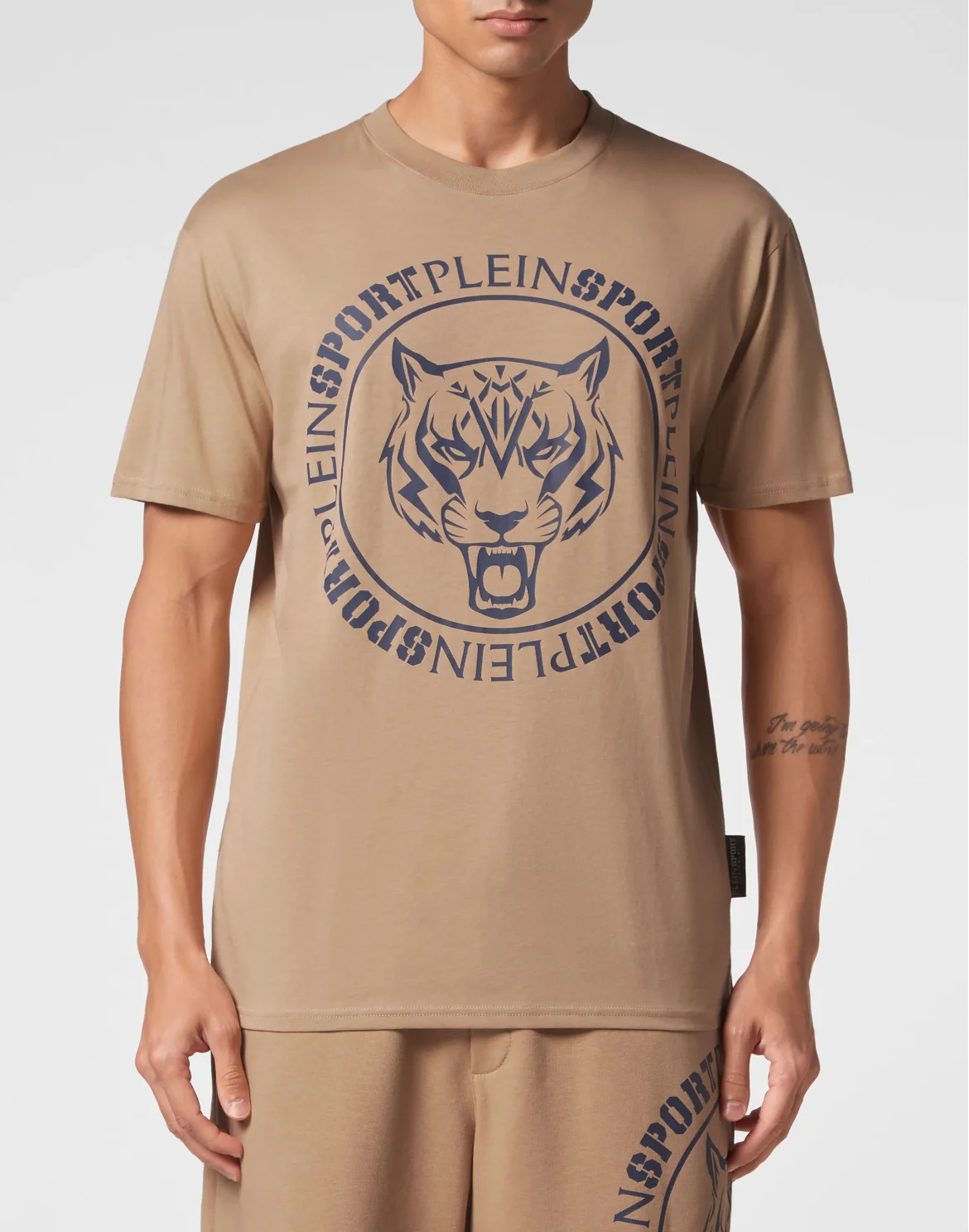 T-shirt Round Neck SS Tiger, цвет: Бежевый