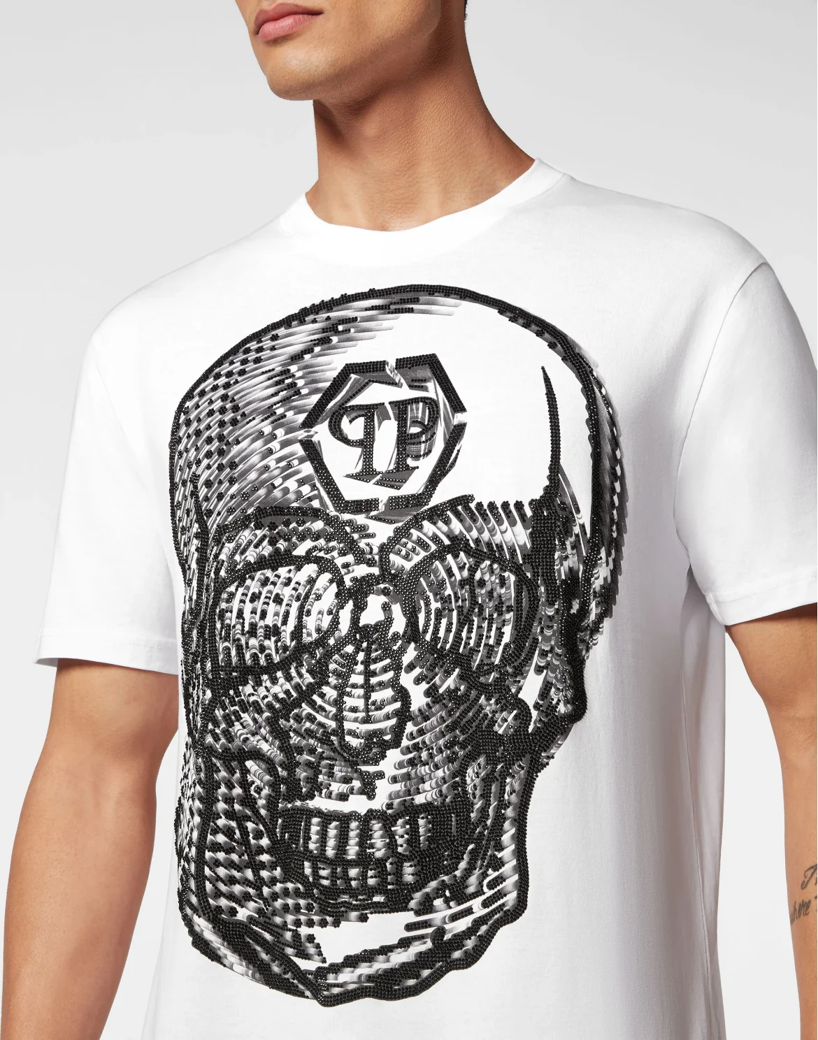 T-shirt Round Neck SS Skull, цвет: Белый