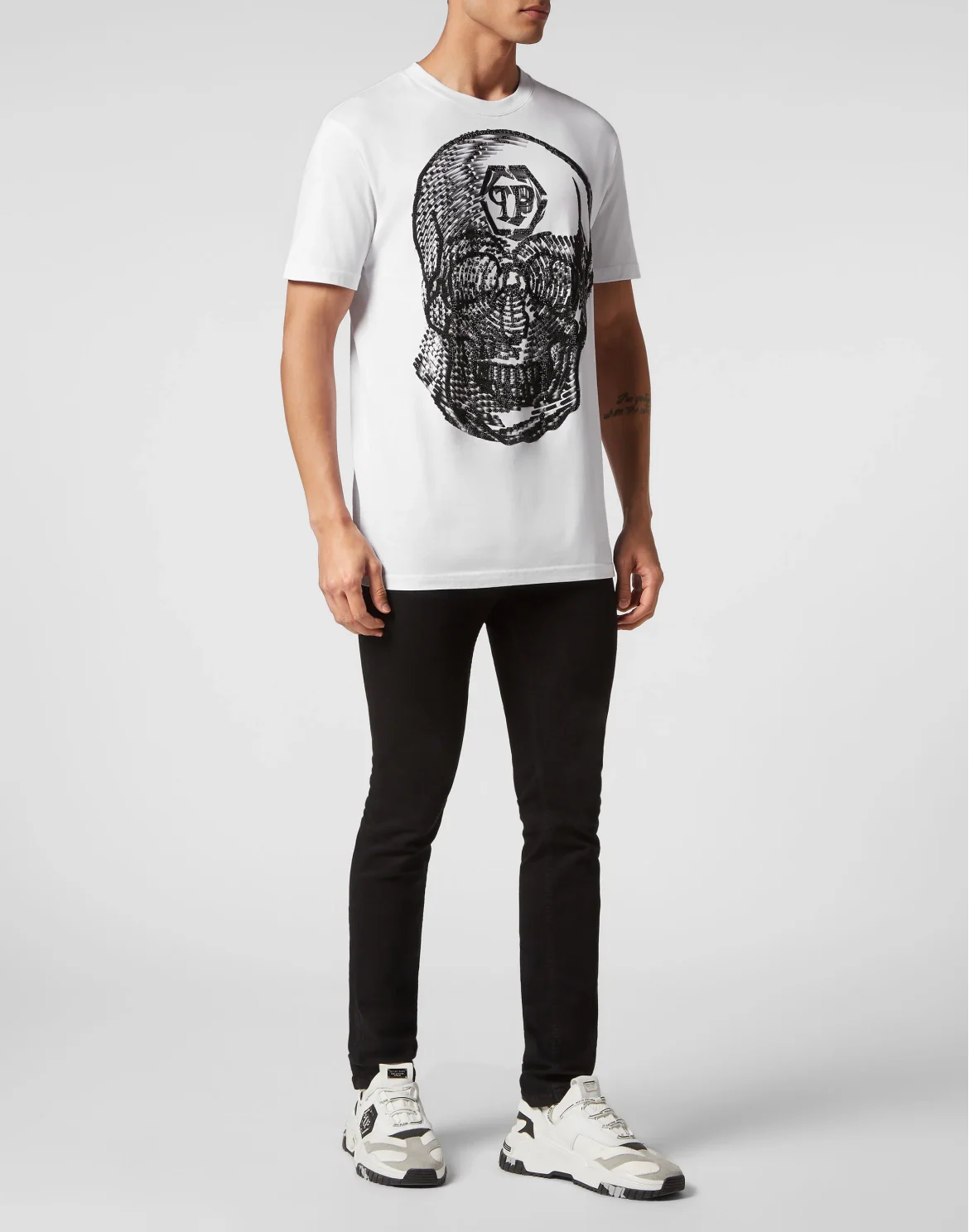 T-shirt Round Neck SS Skull, цвет: Белый
