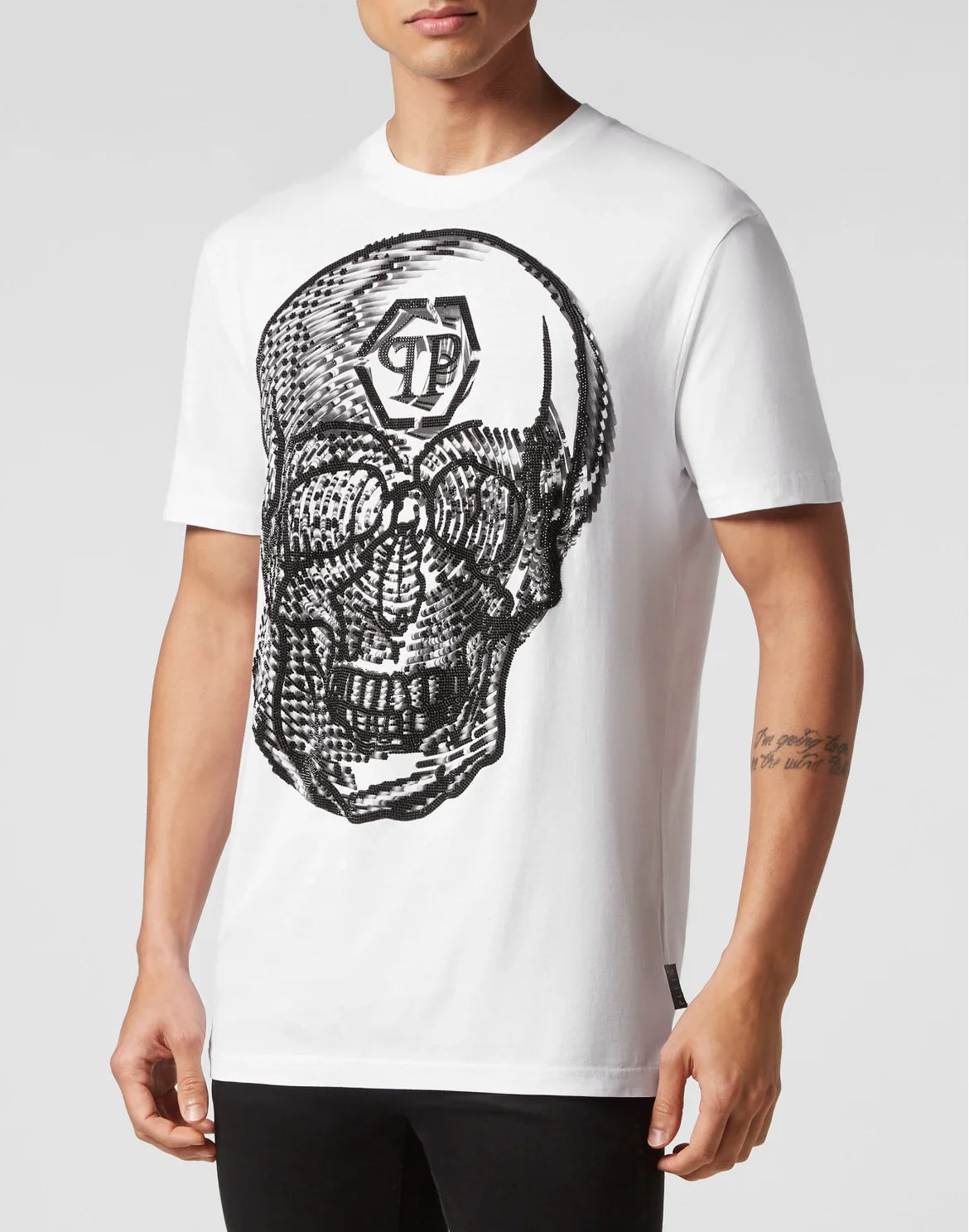 T-shirt Round Neck SS Skull, цвет: Белый