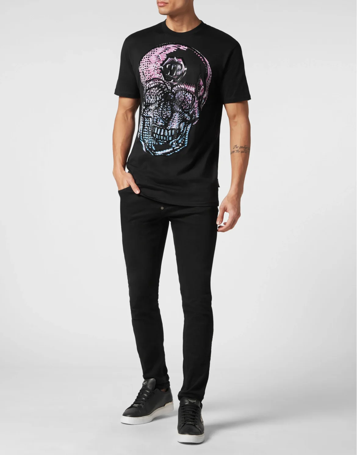 T-shirt Round Neck SS Skull, цвет: Черный