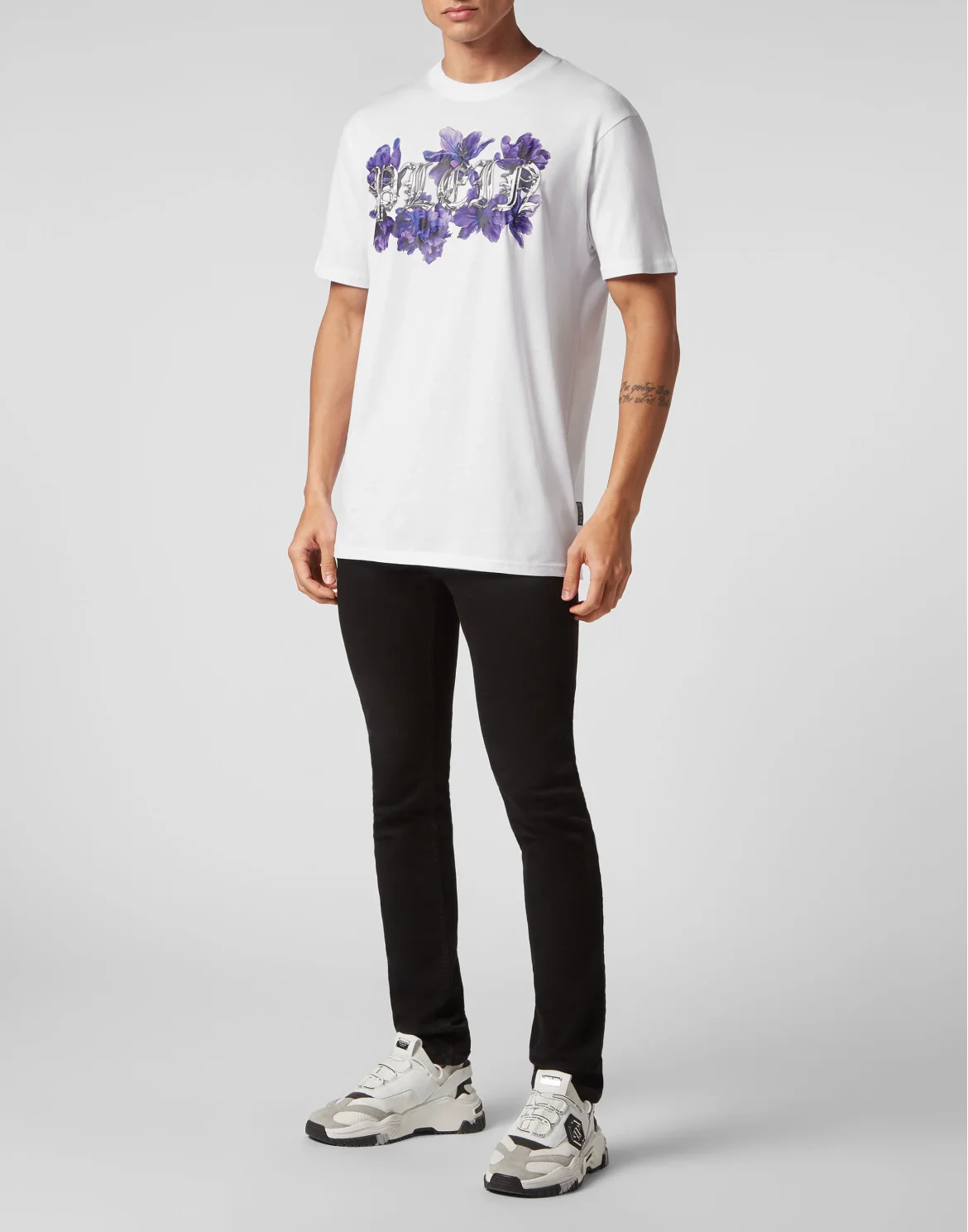 T-shirt Round Neck SS Flowers, цвет: Белый
