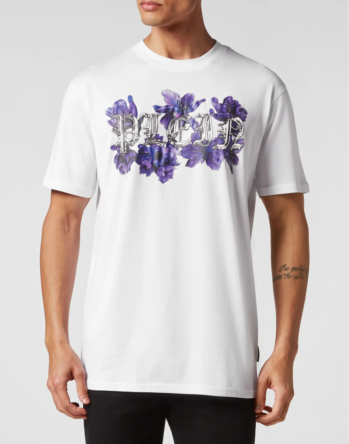 T-shirt Round Neck SS Flowers, цвет: Белый