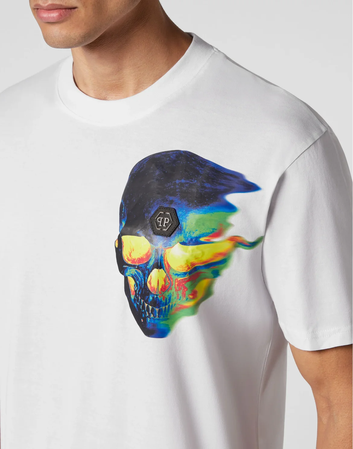 T-shirt Round Neck SS Skull, цвет: Белый