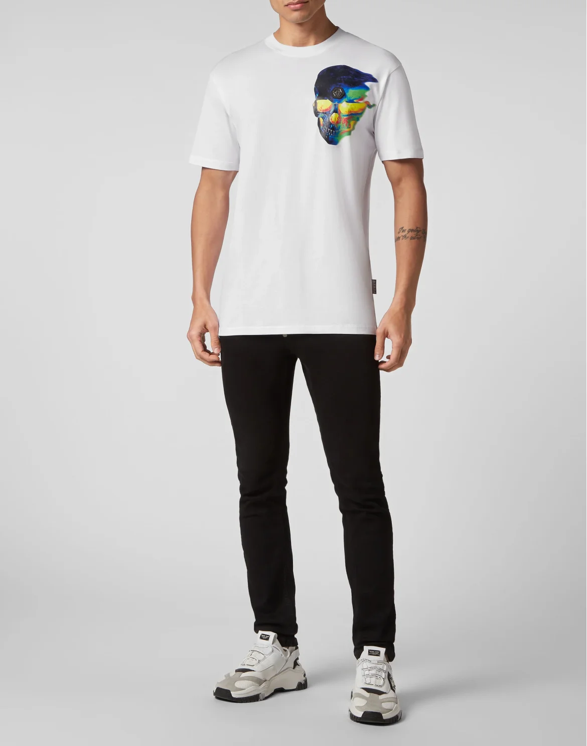 T-shirt Round Neck SS Skull, цвет: Белый