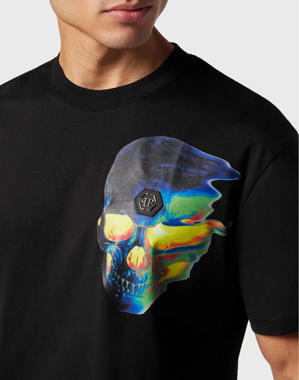 T-shirt Round Neck SS Skull, цвет: Черный
