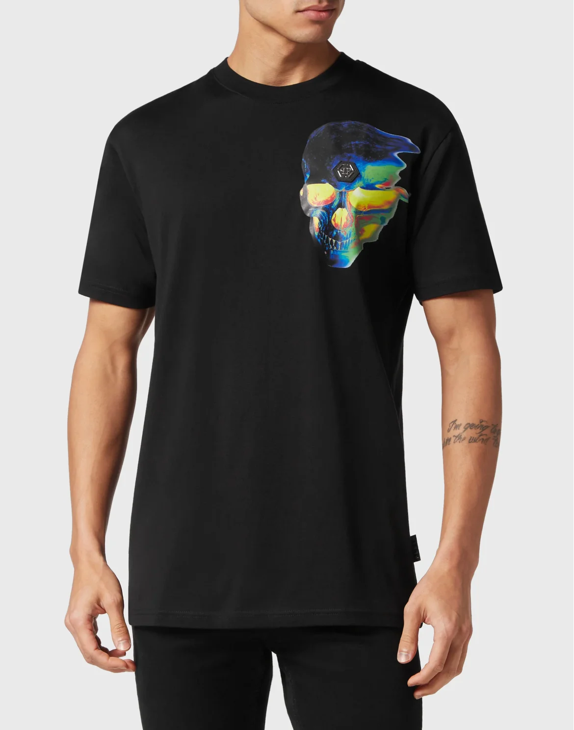 T-shirt Round Neck SS Skull, цвет: Черный