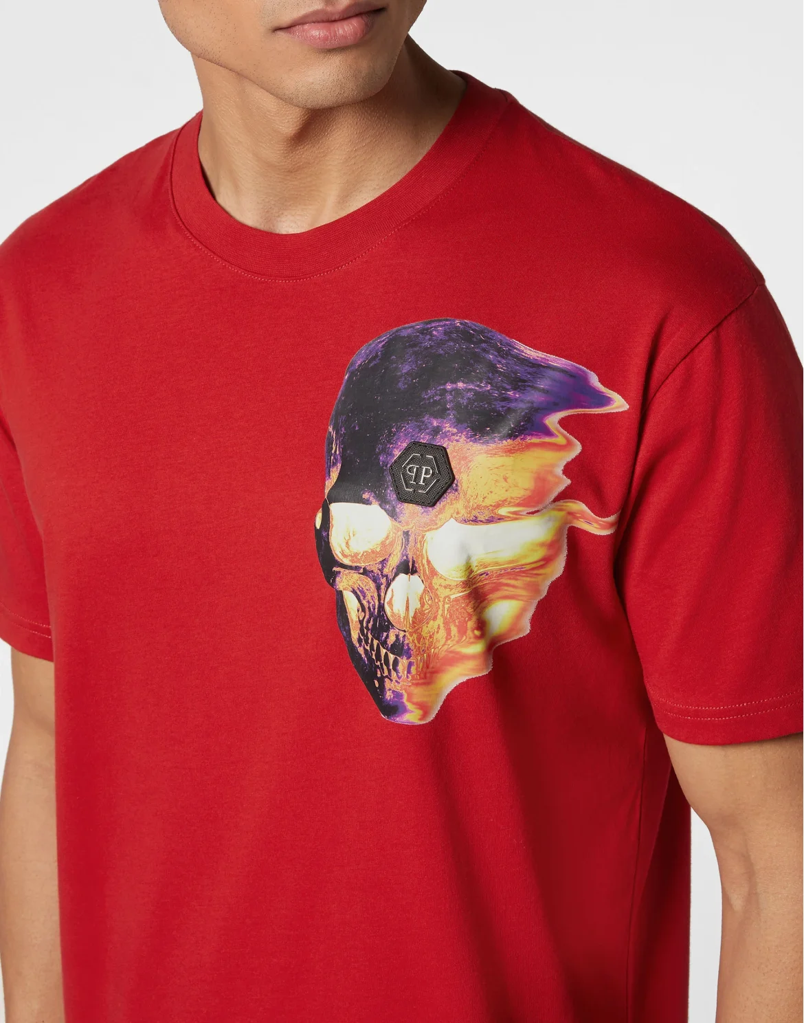T-shirt Round Neck SS Skull, цвет: Красный