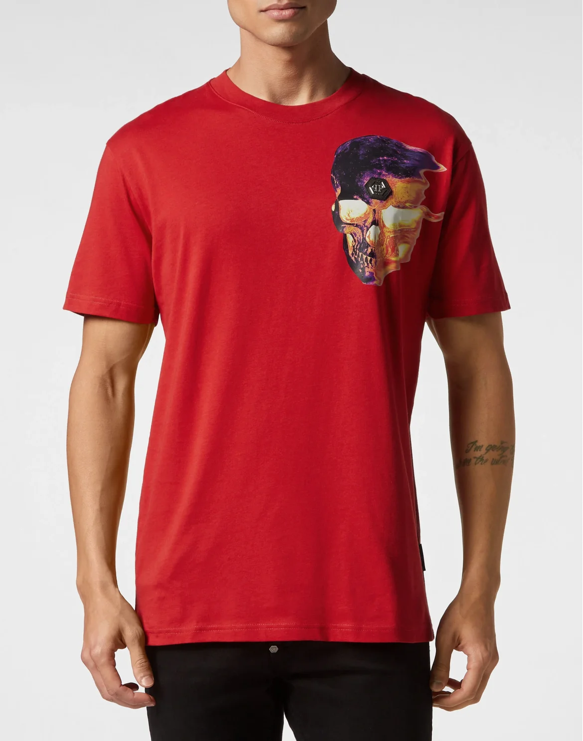 T-shirt Round Neck SS Skull, цвет: Красный