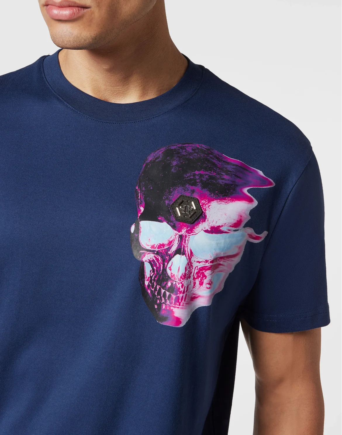 T-shirt Round Neck SS Skull, цвет: Синий