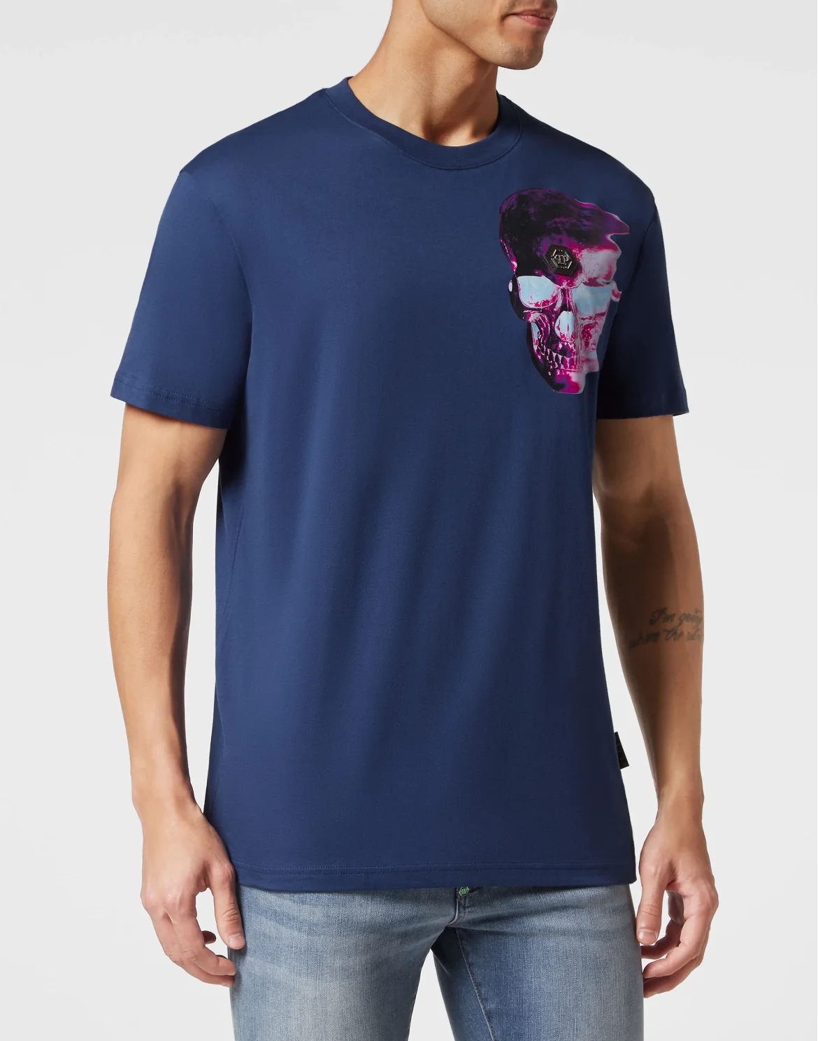 T-shirt Round Neck SS Skull, цвет: Синий