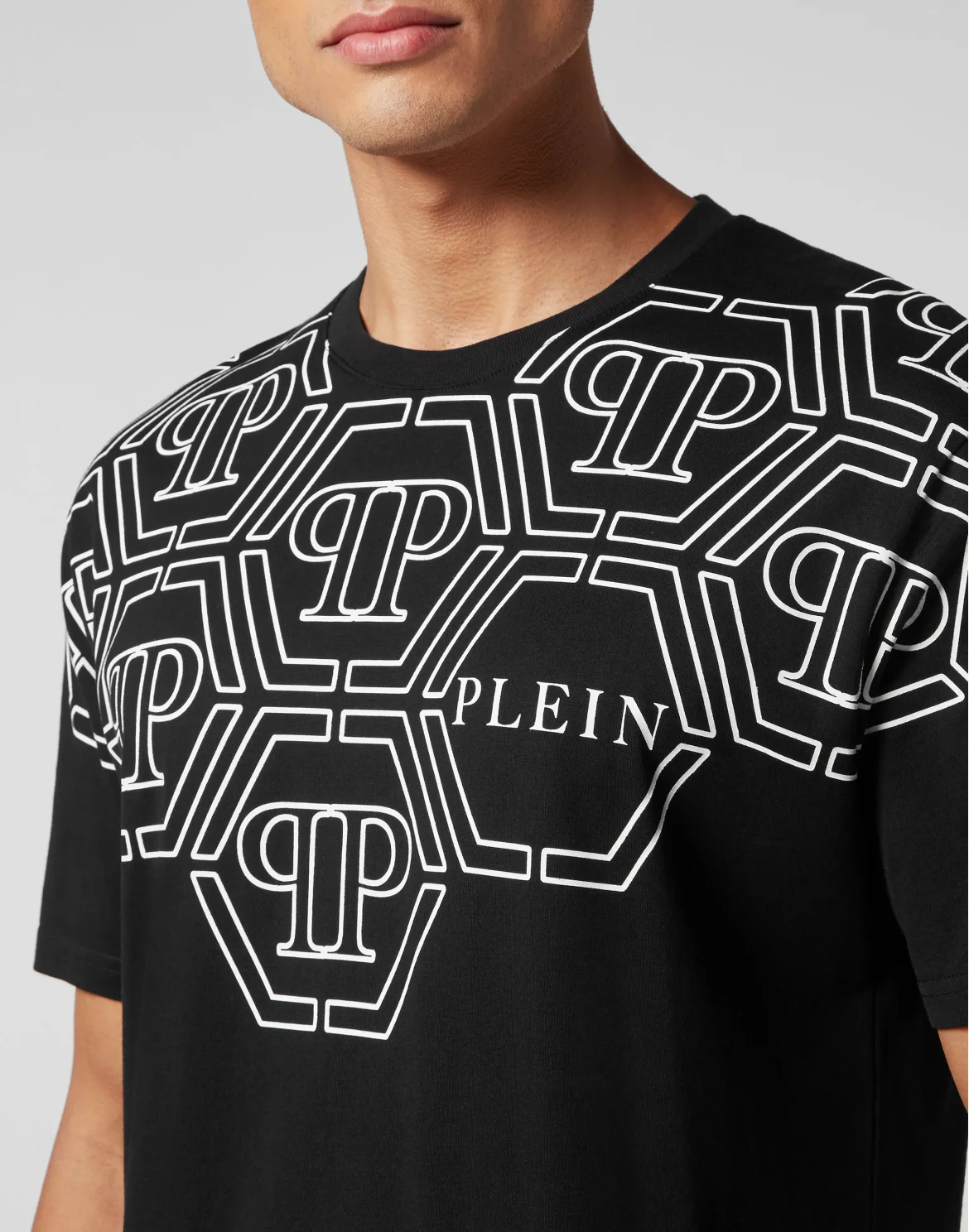 T-shirt Round Neck SS Hexagon, цвет: Черный