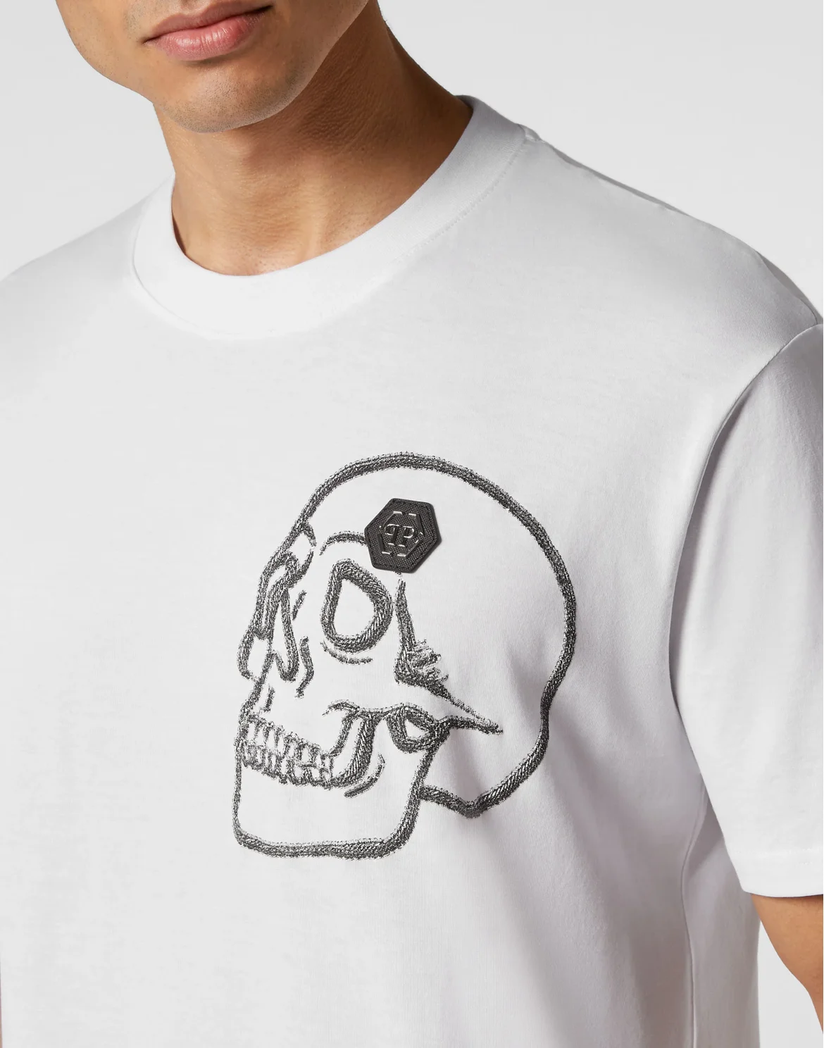 T-shirt Round Neck SS Skull, цвет: Белый