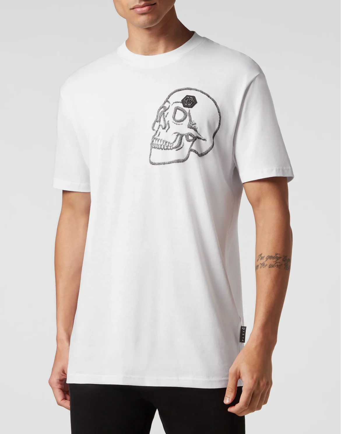 T-shirt Round Neck SS Skull, цвет: Белый