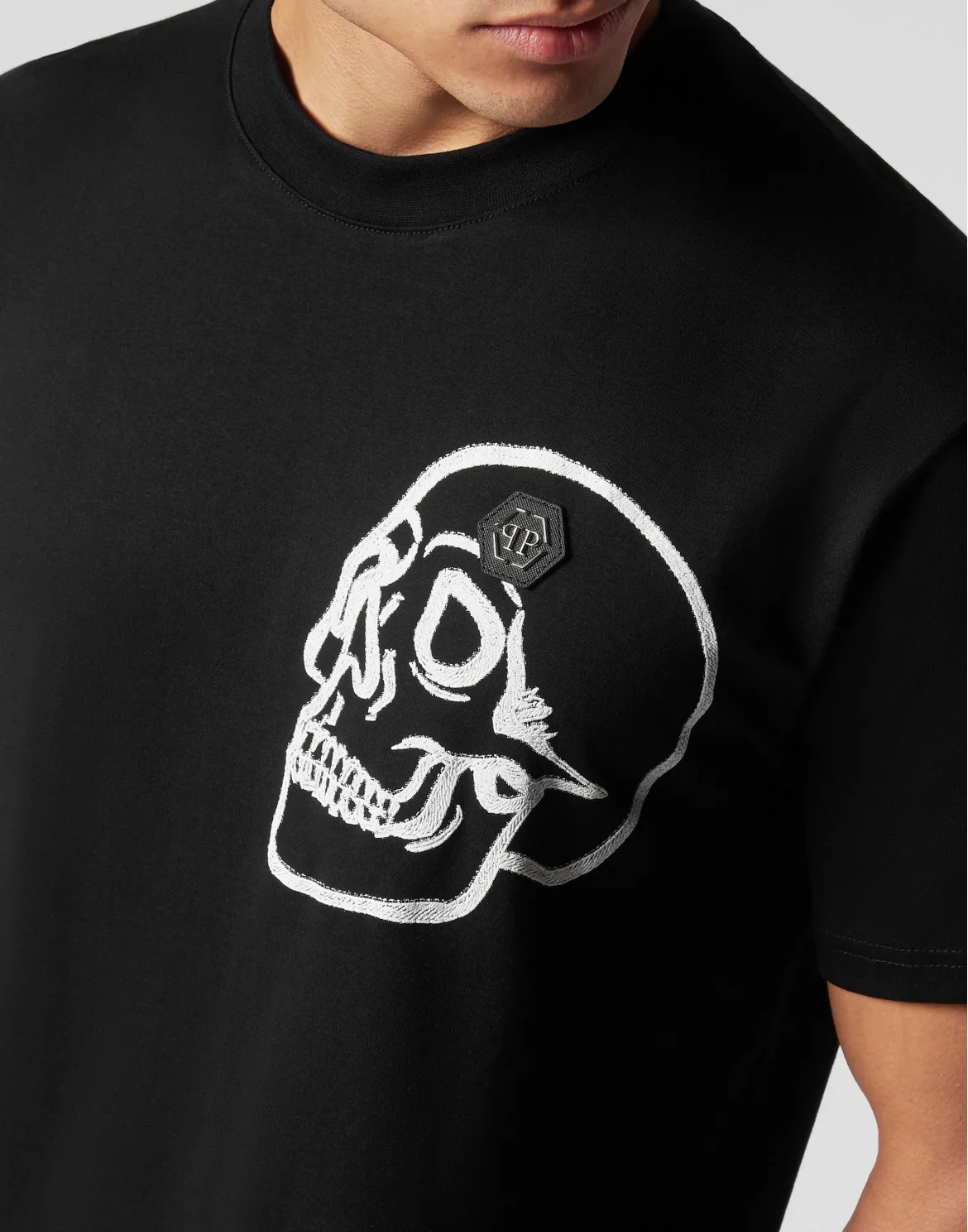 T-shirt Round Neck SS Skull, цвет: Черный