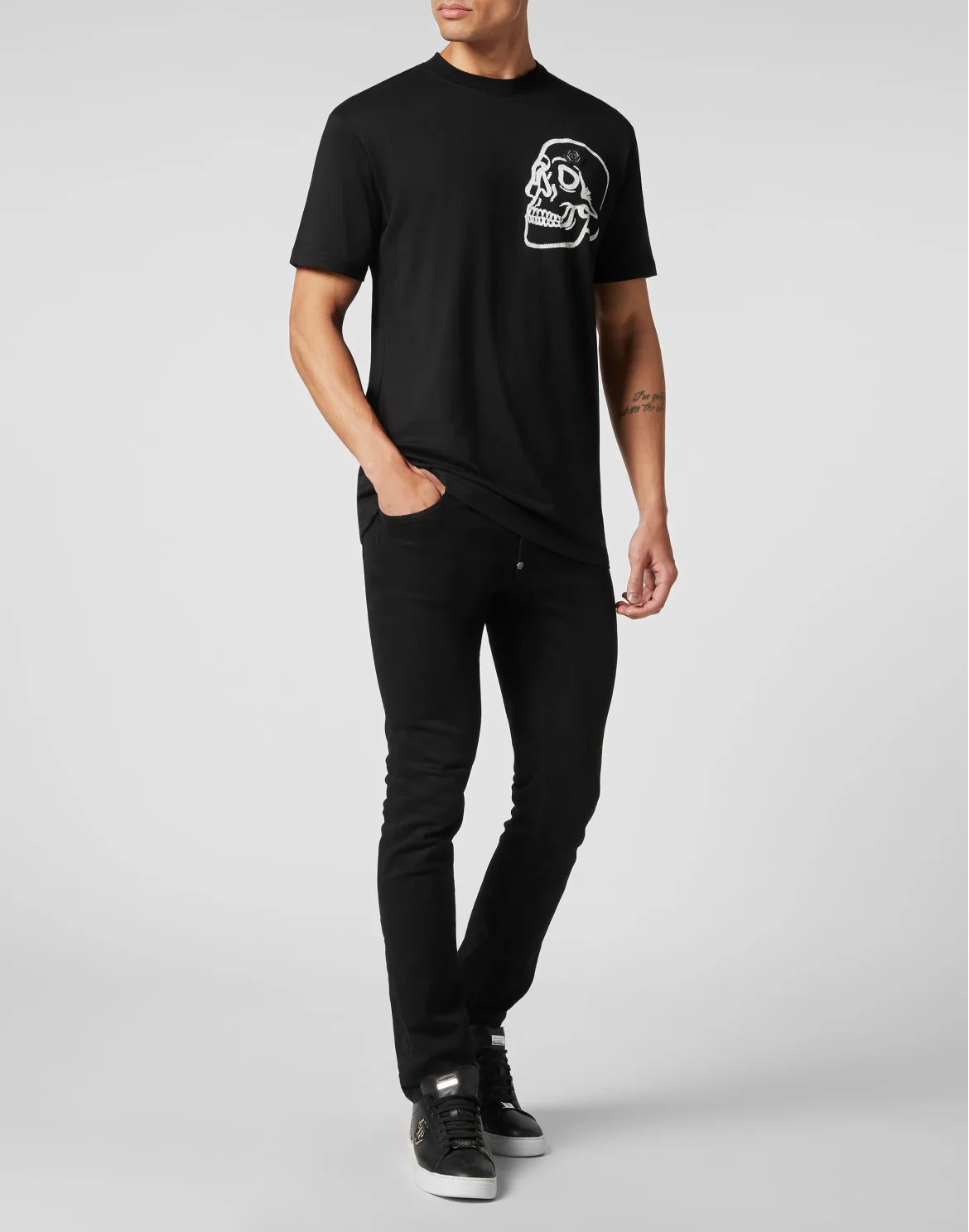 T-shirt Round Neck SS Skull, цвет: Черный
