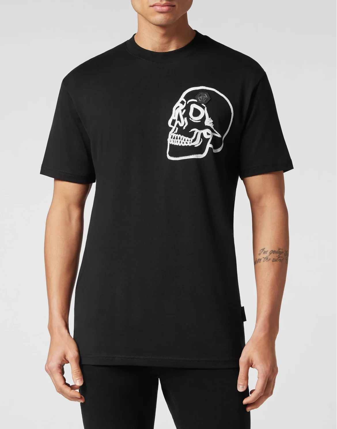 T-shirt Round Neck SS Skull, цвет: Черный