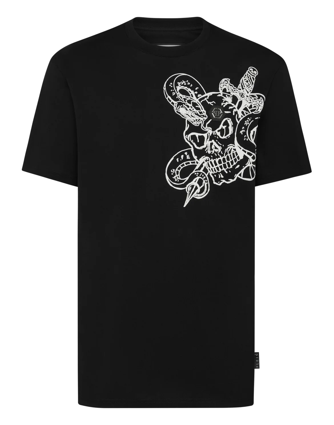 T-shirt Round Neck SS Snake, цвет: Черный