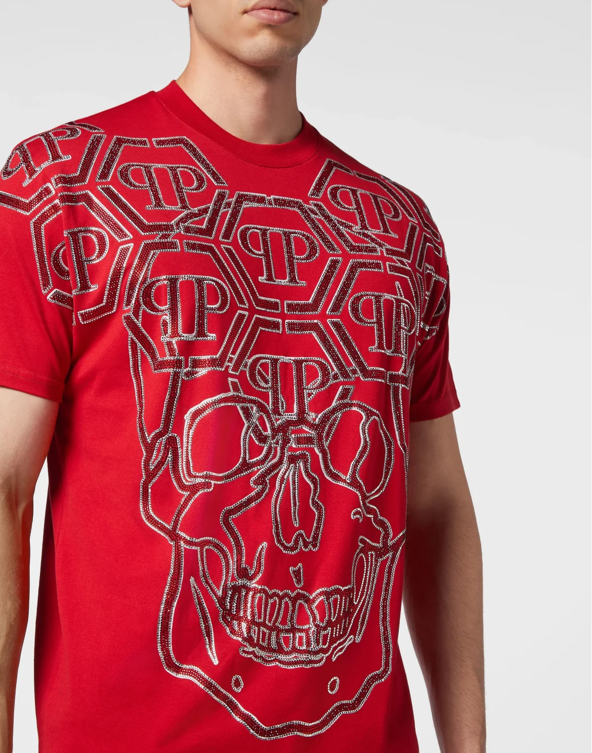 T-shirt Round Neck SS Skull, цвет: Красный