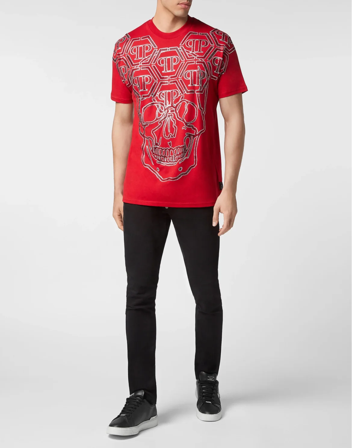 T-shirt Round Neck SS Skull, цвет: Красный