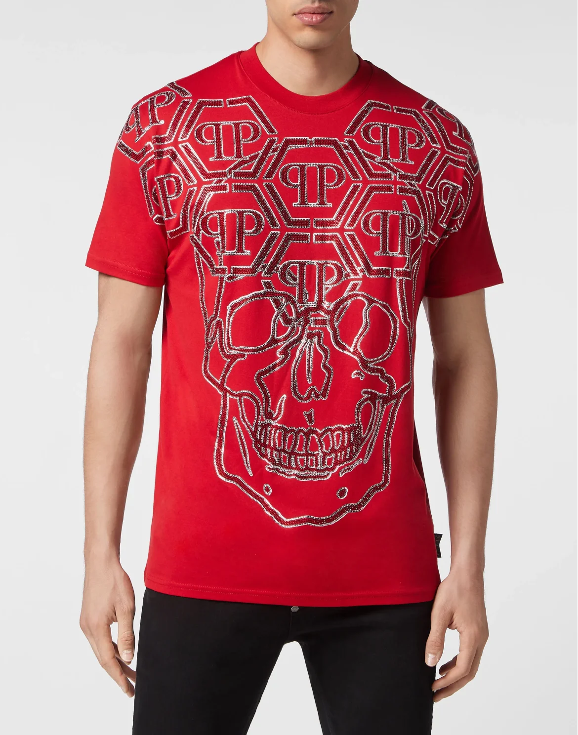 T-shirt Round Neck SS Skull, цвет: Красный