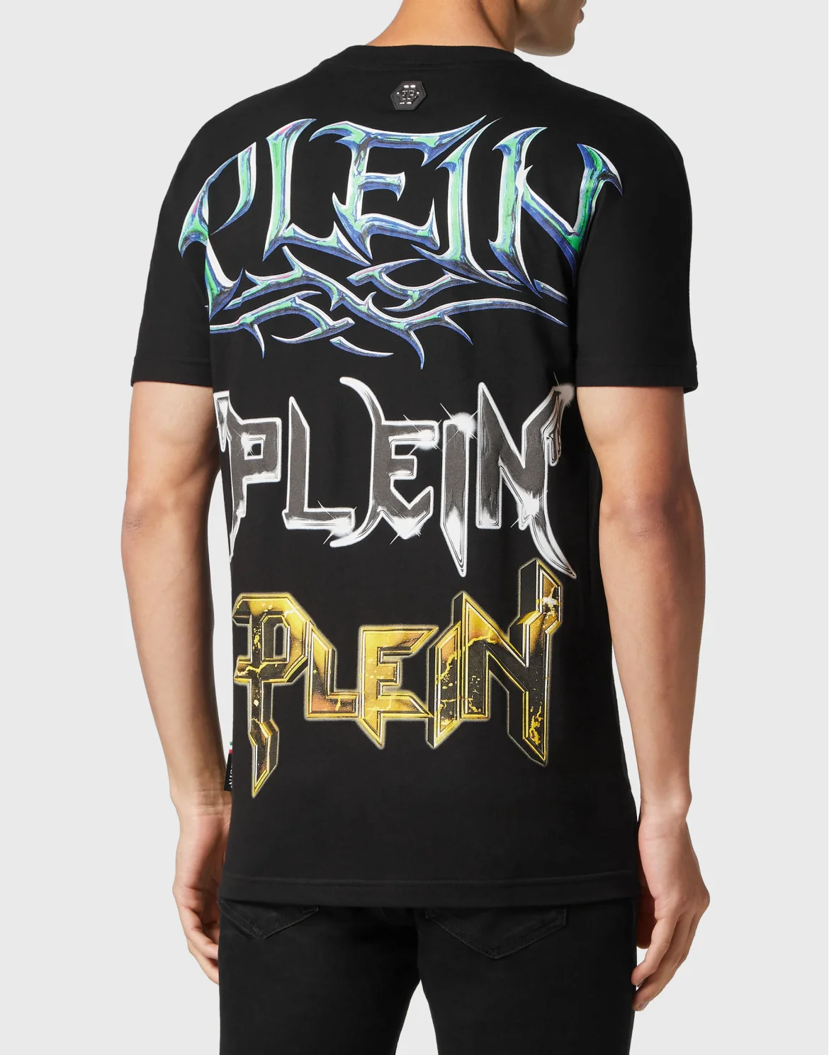 T-shirt Round Neck SS Lettering, цвет: Черный