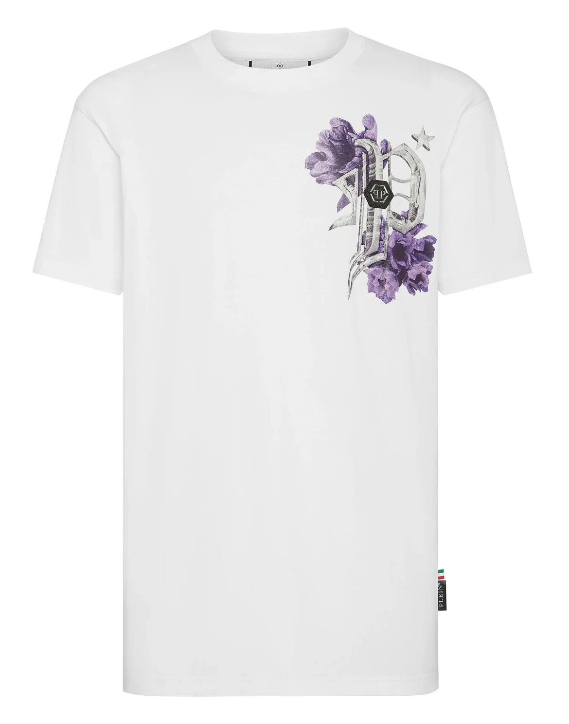 T-shirt Round Neck SS Flowers, цвет: Белый