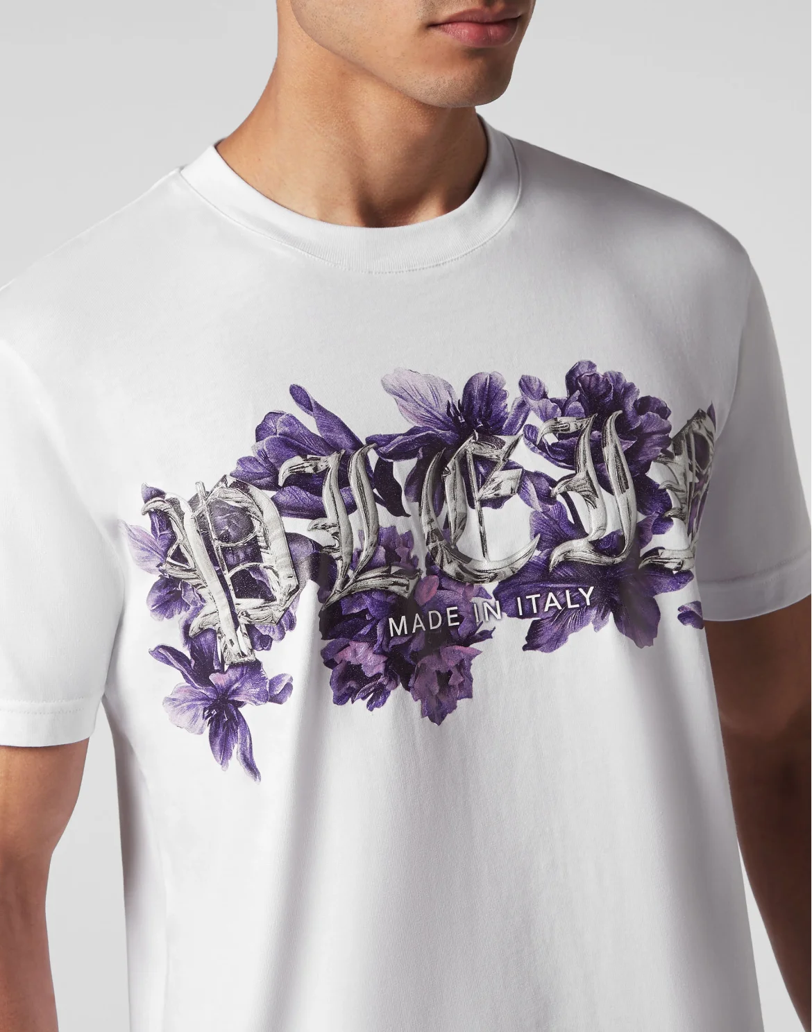 T-shirt Round Neck SS Flowers, цвет: Белый